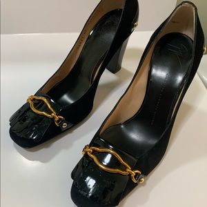 Giuseppe Zanotti Patent/Suede High Heel Loafers